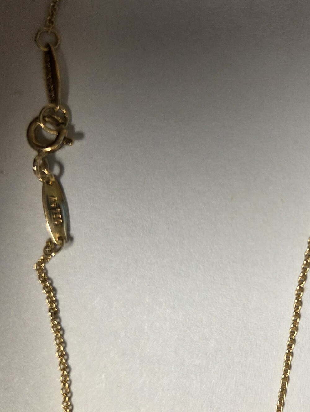 AUTHENTIC! Tiffany & Co. Elsa Peretti Cross Pendant Necklace 18K Yellow Gold,16” - Picture 6 of 8